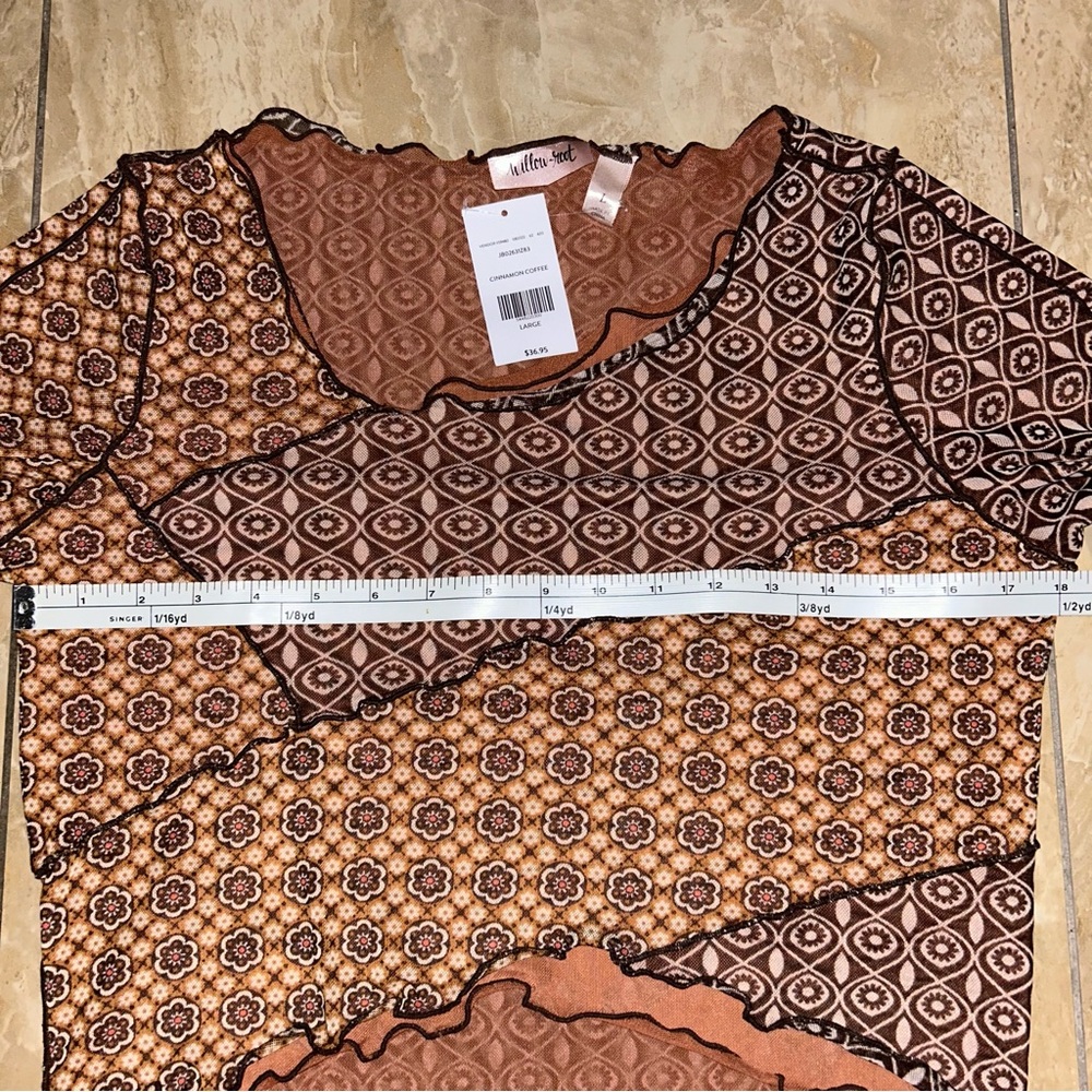 Nwt Patchwork Mesh Whimsigoth Top - image 5